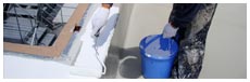 【STEP05:ウレタン防水】ウレタン防水で塗膜に厚みを付けます。