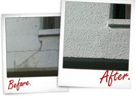 ヒビ割れ補修：Before→After