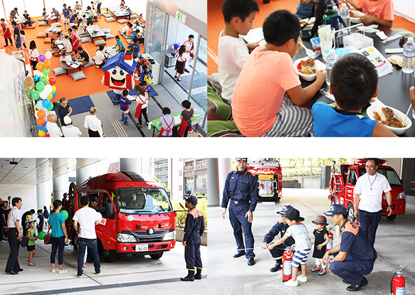 第5回オンテくん子ども食堂の催しに消防隊員も特別参加。